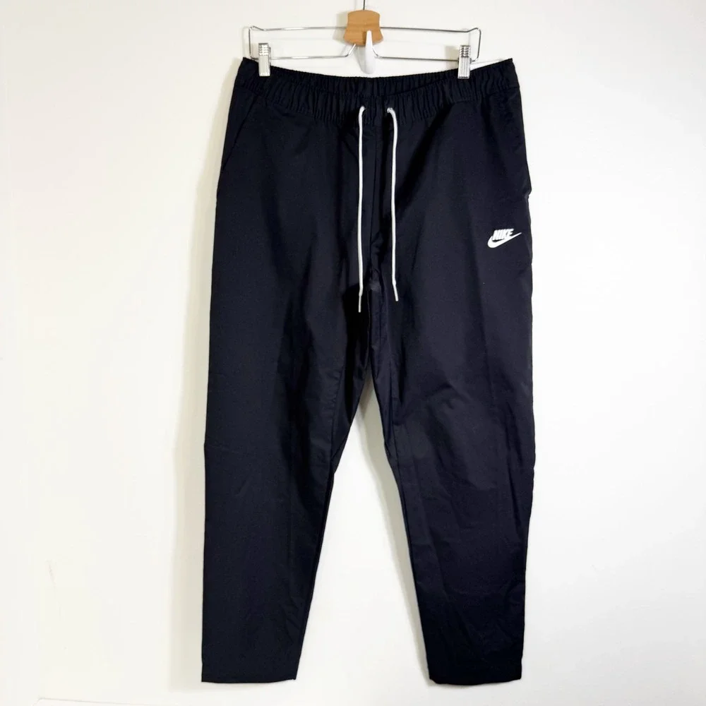 Nike Woven Pants Mens Large Black Standard Fit Taper Leg Regular CU4325-010